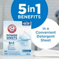 thumbnail image 2 of 5in1 Power Sheets Laundry Detergent, Free & Clear, 50 Count, up to 100 Small Loads, 2 of 5
