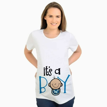 Pregnancy T Shirt Maternity It´s a Boy Funny Announcement Graphic Loose Fit  Short Sleeve Tee | Walmart Canada