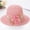Light Purple, variant on Women's Vintage Cloche Hat with 3D Flower Embellishment and Plaid Bow Featuring Breathable Woven Material Light Purple