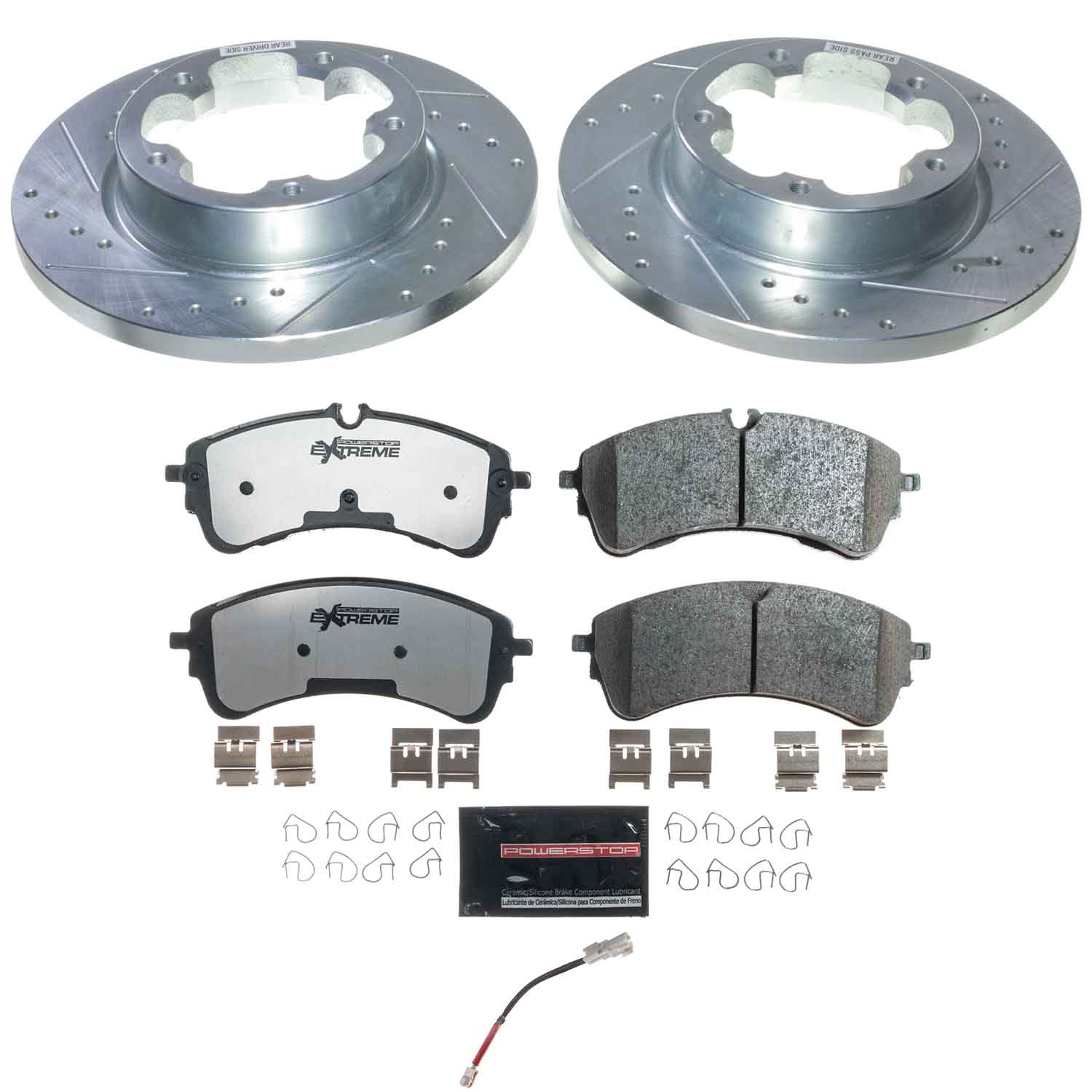 PowerStop Rear Z36 Truck & Tow Brake Pad and Rotor Kit for Ford E-Transit 2022-24, K9105-36