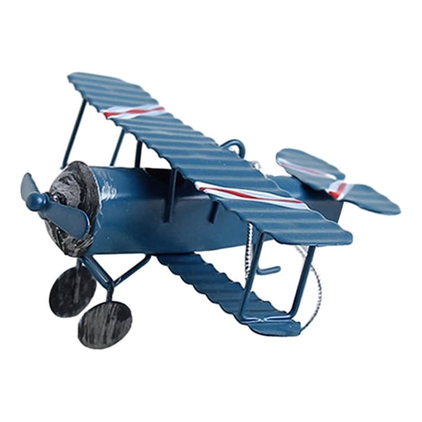 Bearachild Modelo De Simulación De Modelo De Avión Vintage Con Texturas Claras Salas De Estudio Mesas Y Bares Retro Decoración del hogar azul