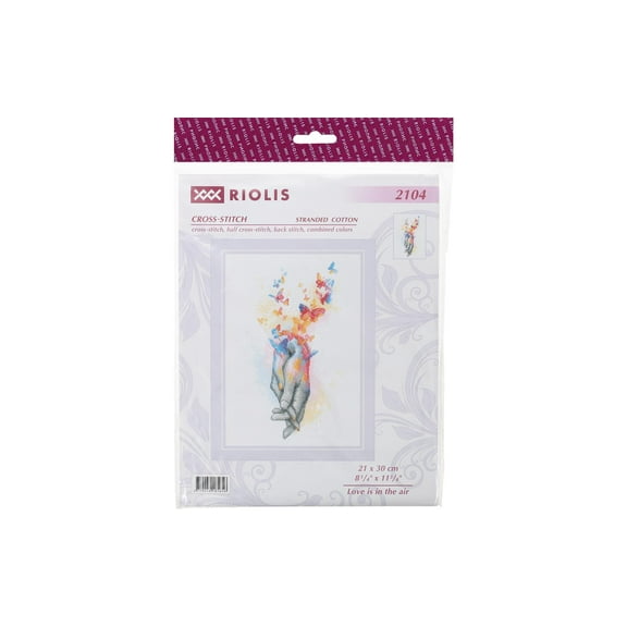 RIOLIS Counted Cross Stitch Kit 8.25"X11.75"-Love Is In The Air (14 Count)