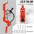 thumbnail image 2 of Shovel Mount for Roof Rack, Metal Rubber , Wall Mounting Brackets, Quick Release Holder Mount Kit(4 Pcs) Red, 2 of 5
