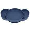 thumbnail image 4 of BOKYAN Silicone Fold‑Away Toddler Plate Set – 3‑Section, Non‑Slip, Heat‑Resistant, Easy‑Clean, Portable Dining Tray for Babies & Kids, Dark Blue, 4 of 8