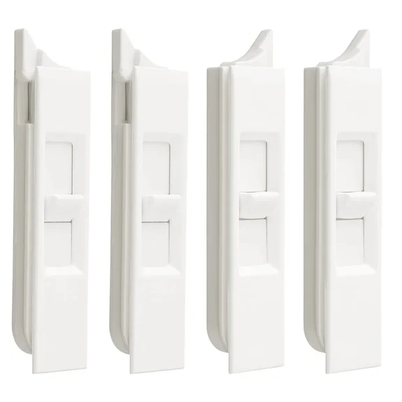 Grevosea Window Tilt Latch, 4Pcs Spring Loaded Plastic Lock, Key Lock,