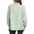 thumbnail image 2 of Officine Générale womens Officine Generale Bonnia Wool-Blend Overshirt, m, Green, 2 of 3