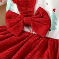 thumbnail image 4 of NAFUU Baby Girl Christmas Outfit Baby Girls' Long Sleeve Romper And Party Dress With Headband 3Pcs Outfits For Holiday Photoshoot Clothes 0-3 months, 4 of 8
