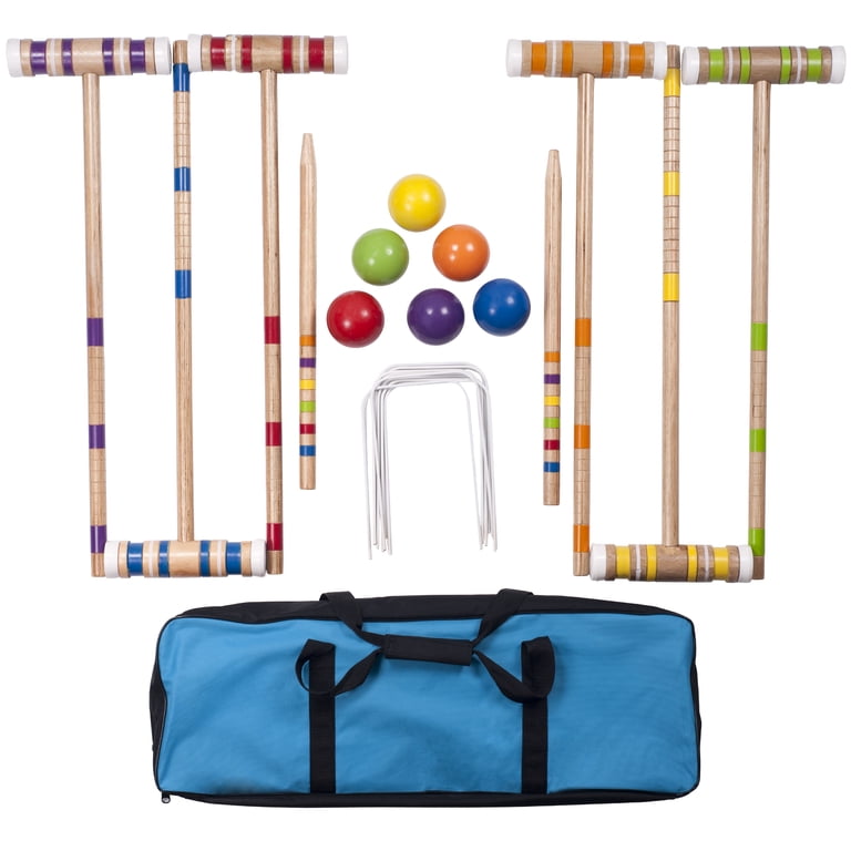 Hey! Play! Complete 6-Player Croquet Set With Case photo 2