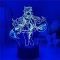 thumbnail image 1 of 3d Anime Lamp Genshin Impact Keqing Hot Game Light For Bedroom Decor Led Atmosphere Bedside Night Light Sensor Color, 1 of 5
