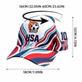 thumbnail image 2 of Cevemin USA 2026 Patriotic Flag Soccer Baseball Cap, Adjustable Sport Printed Sun Hat for Men Women Football Sports Fans Daily Outdoor Wear, 2 of 6