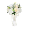 thumbnail image 3 of Ramo de boda, ramo de novia, damas de honor, flores artificiales románticas, ramo de novia para decoración de fiesta y, 3 of 9