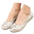 thumbnail image 2 of XIMIN Women's Flats Mesh Shoes Faux Suede Round Toe Ballet Dressy Non Slip Solid Color Comfortable Breathable Slip On Walking Casual Shoes Footwear (6.5, Gray), 2 of 5