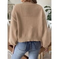 thumbnail image 5 of Womens Cardigan Sweaters Trendy Open Front Long Lantern Sleeve Chunky Knit Sweater Khaki XL, 5 of 8