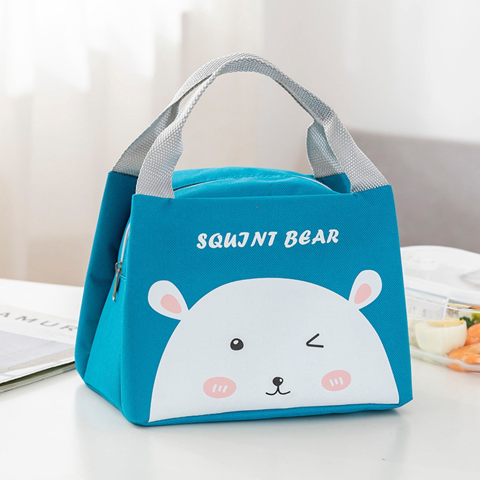 Lunch Bag Insulated Thermal Food Storage Bag Portable Travel Working Bento Box A 