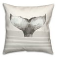 thumbnail image 2 of Creative Products Whale Tail Stripes Gray 18x18 Spun Poly Pillow, 2 of 3