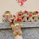 thumbnail image 4 of Decoraciones para árboles de Navidad de 12 cm, adornos de hombre de jengibre de felpa de 6 uds, colgante tradicional de hombre de jengibre de Navidad, con varios lazos kaili Sencillez, 4 of 6