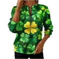 thumbnail image 3 of TaTaai Women's St. Patrick's Day Print Loose Round Neck Sweatshirt Casual Long Sleeve Pullover Top Soft Comfortable for Daily Home Office Streetwear Spring Fall Winter Gift, 3 of 5