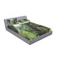 thumbnail image 3 of Natural Cave Bedding Set with Sheet & Covers, Punkevni Cave in Czech Republic European Geological Formation Myst Hole Landscape, Printed Bedroom Decor 2 Shams, 4 Sizes, Green, by Ambesonne, 3 of 3