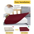 thumbnail image 5 of Pure Red Wine Couch Cushion Covers Stretch, Washable Sofa Seat Covers Individual Seat Cushion Sofa Slipcovers Simple Solid Color Couch Cover Furniture Protector S-1PCS, 5 of 7