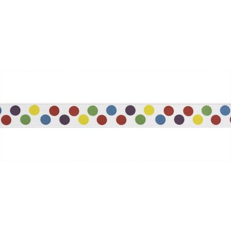 Wrights 5/8" Multi-Colored Polka dot Gingham, 10 Yards, 1 Each