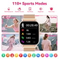 thumbnail image 5 of Mingwear 1.85-Inch Men's and Women's smartwatch fits for Android and iPhone Devices with Fitness Tracker, Pedometer, Answer/Call/120 Sport Modes, IP68 Waterproof Fitness Watch, (Milanese Steel Band), 5 of 8