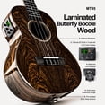 thumbnail image 3 of Ukelele Caramel TEG95 Butterfly Bocote Tenor Acústico Eléctrico, 3 of 4