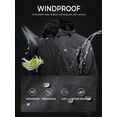 thumbnail image 5 of NORTHYARD Men's Rain Jacket with Hood lightweight Waterproof Raincoat Hiking Outdoor Camping Windbreaker With Zipper Pockets Black L, 5 of 7