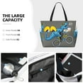 thumbnail image 3 of Fuzoiu Fun Riding Dinosaur Print Waterproof Beach Tote Bag for Women Girls with Zipper,Sandproof Pool Swim Bag,Large Capacity Beach Travel Bag for Pool Swim Travel Everyday, 3 of 7
