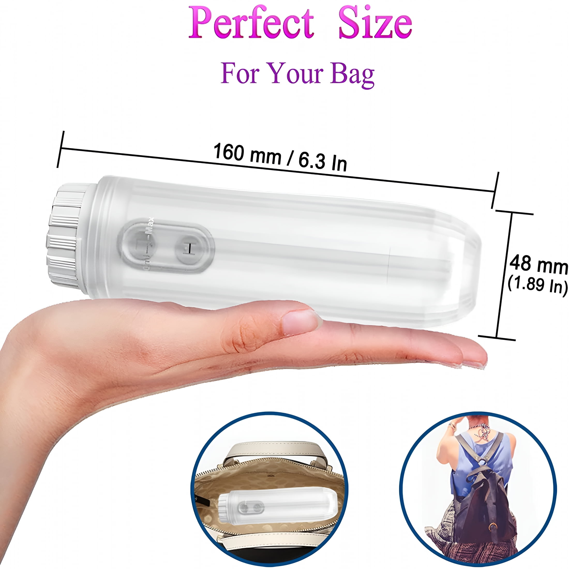 XIRQI 2026 New Portable Bidet-Mini Foldable Handheld Travel Bidet with 2 Pressure Options Electric Sprayer Toilet for Personal Hygiene Cleaning/Soothing Postpartum Care/Perineal&Hemmoroid Treatment