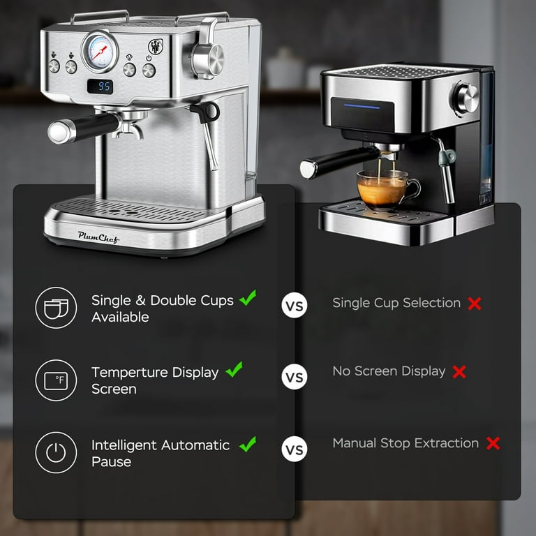 Geek Chef 20 Bar Espresso Machine with 1.5L Water Tank Geek Chef 20 Bar Espresso Machine with 1.5L Water Tank