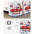 thumbnail image 5 of Independence Day Red Truck Bed Skirt California King Size 18 Inch Drop, Welcome Red Blue Star Balloon Cherry Gray Plaid Adjustable Elastic Dust Ruffles Bedskirt Wrap Around Pleated Mattress Cover, 5 of 9