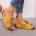 thumbnail image 6 of Bkhluea Women Wedge Slide Sandals Metal Ornament Shoes Comfortable For Casual Home Travel Daily Outdoor Activities, 6 of 7
