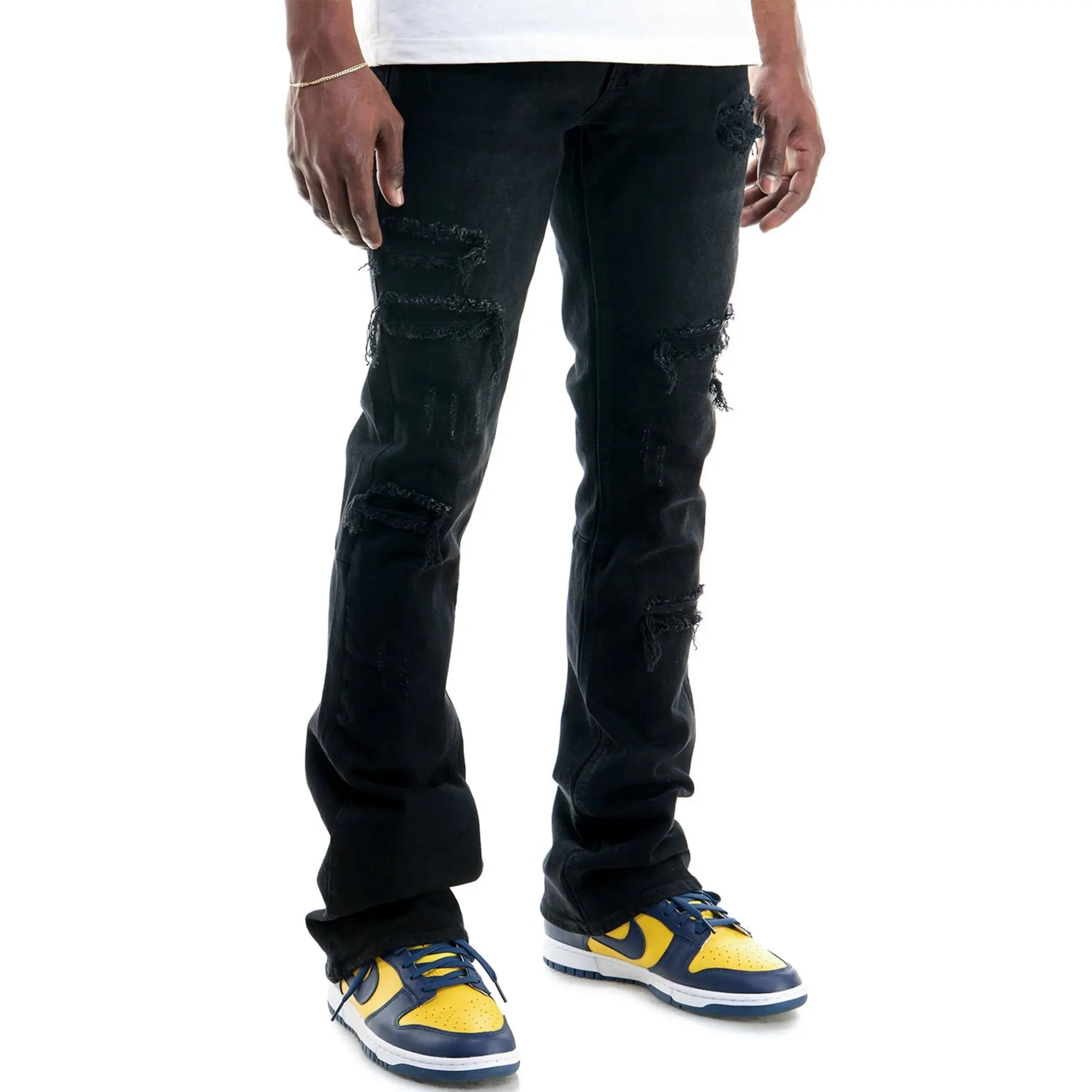 KNDK Men SF-P Skinny Flare Jeans (Black) - Walmart.com KNDK Men SF-P Skinny Flare Jeans (Black) - Walmart.com