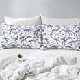 thumbnail image 3 of Dinosaur Skeleton Duvet Cover Queen Size,Animals Bedding Set 3Pcs Teens Bedroom Decor,Navy Blue Sketch Sugar Skull Bed Sheet Soft (No Flat Sheet),2 Pillowcases（No Top Sheet）, 3 of 5