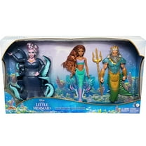 Disney The Little Mermaid Ariel, King Triton & Ursula Doll 3-Pack