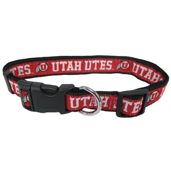Pets First College Utah Utes Pet Collar, 3 Sizes Available, Sports Fan Dog Collar - Medium