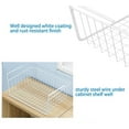 thumbnail image 2 of 1 Pcs Pantry Shelves, Under Shelf Basket Metal Basket Organizer Under Cabinet Storage with Rustproof Coated for Kitchen Pantry Cabinet Shelves, White, 2 of 6