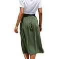 thumbnail image 4 of Frontwalk Women High Waist Midi Skirt Summer Beach Plain Casual Skirts Loose Vintage Buttons Skirts for Ladies, 4 of 4