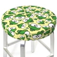 thumbnail image 3 of Balery Cartoon Frogs Round Bar Stool Seat Covers Velvet Fabric Adjustable Protects from Scratches and Stains for 14-17 Inch Chair-13 inch, 3 of 7