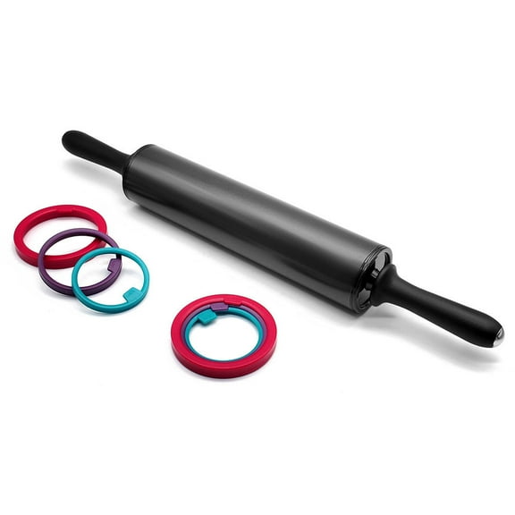 TEHAUX Heavy Duty Stainless Steel Rolling Pin with Non-Stick for Pizza Dough and Pastry Baking