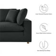thumbnail image 3 of Modway Commix 6-Piece Down Filled Overstuffed Fabric Sectional Sofa Set in Black, 3 of 5