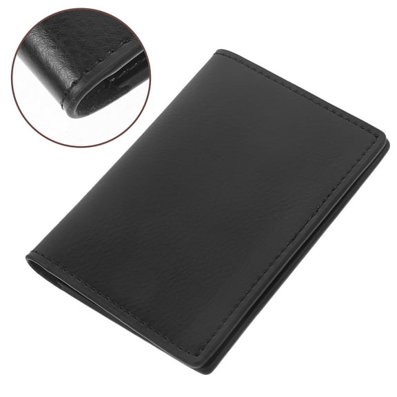 Luxshiny Card Holder for Business Cards Storage Bag Black 1Pack