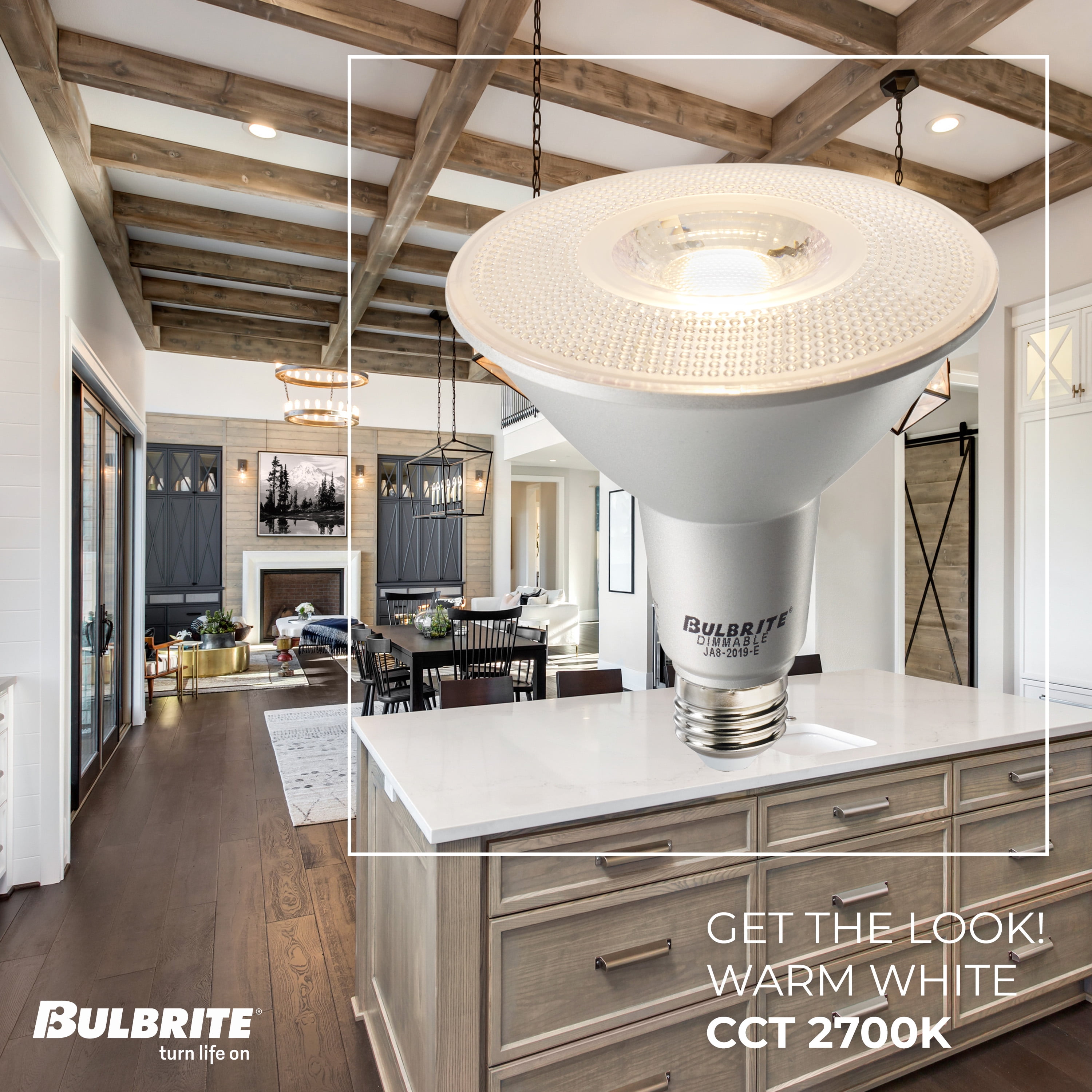 Bulbrite Pack of (6) 10 Watt Dimmable Flood PAR30LN Medium (E26) LED Bulb - 800 Lumens, 2700K, and 90 CRI