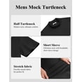 thumbnail image 5 of COOFANDY Mock Turtleneck for Men Short Sleeve Casual Stylish High Neck Fall Tops Stretch Sweater, 5 of 6