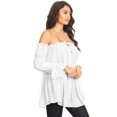 thumbnail image 3 of Haut à Épaules Dénudées pour Femmes, Blouse Boho Paysanne, 3 of 5