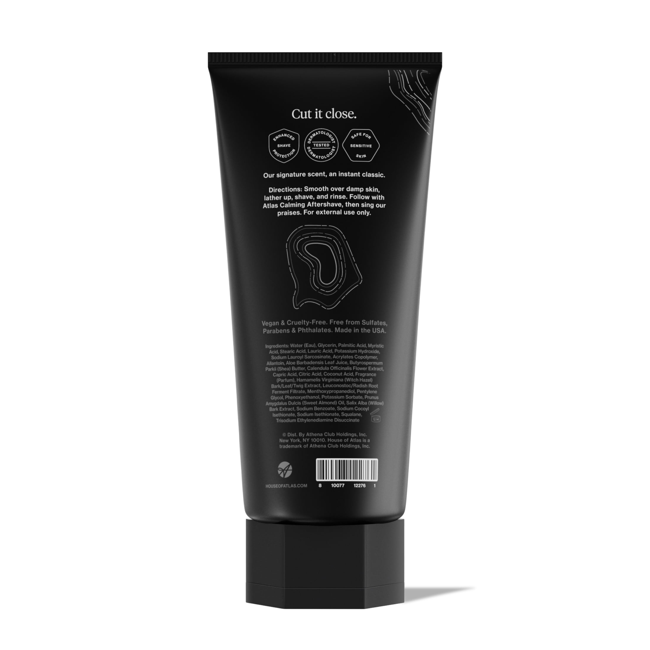 House of Atlas Precision Shave Cream - 6 fl oz: Whole Body Application, Fresh Scent, All Skin Types