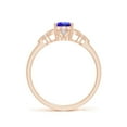 thumbnail image 2 of ANGARA Natural Vintage Style Oval Tanzanite Ring with Diamonds in 14K Rose Gold for Women (Size-7x5mm) | December Birthstone, Birthday, Anniversary, Jewelry Gift for Women | Natural Tanzanite Ring, 2 of 9
