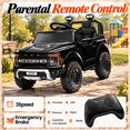 thumbnail image 4 of Conchico Ford F150 Raptor 24V 2 Seater Powered Ride on Toy Truck with Remote Control, Electric Ride on Car for Kids w/ Rear Wheel Suspension, Bluetooth, Black, 4 of 9