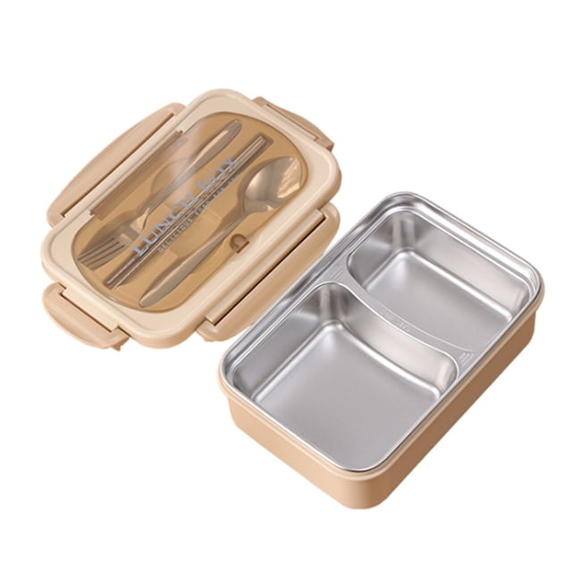 Graflsoa Boîte à Lunch en Acier Inoxydable à 2 Compartiments Micro-Ondable pour Étudiants et Professionnels, Design Écologique et Portable en Plusieurs Couleurs