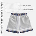 thumbnail image 5 of Stripes and Gold Purple Mardi-gras Flowers Swim Trunks Board Shorts Beach Pants Bathing Bottoms 4T, 5 of 8